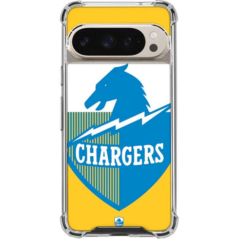NFL Los Angeles Chargers Retro Logo Pixel 9/9 Pro Clear Case